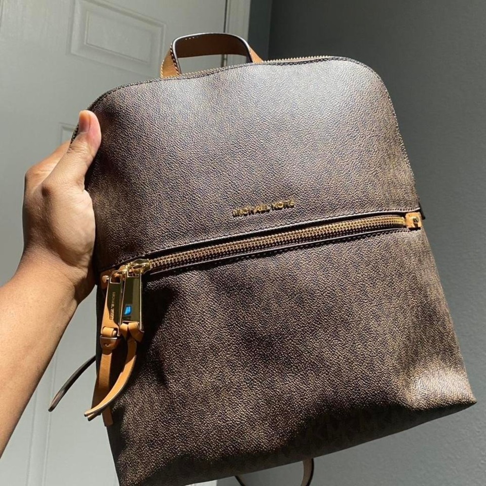 The Michael Kors Rhea Slim signature‎ backpack